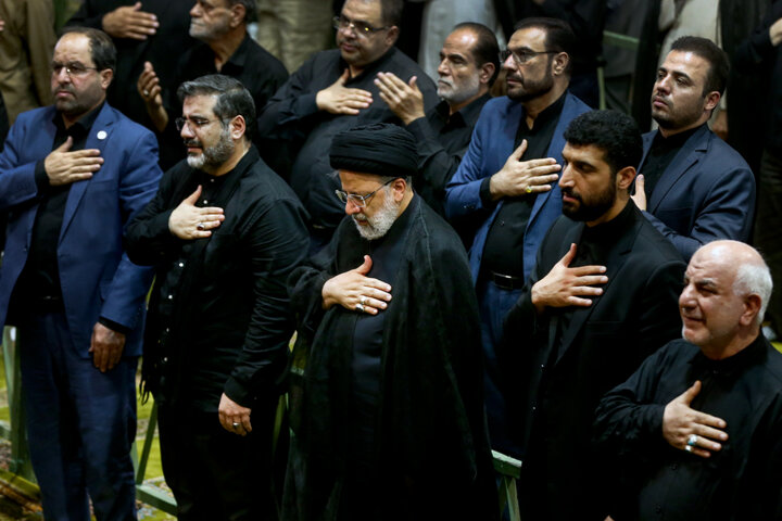 حضور آیت‌الله رئیسی در اجتماع عزاداران حسینی در دانشگاه تهران